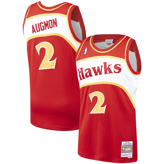 Stacey Augmon Atlanta Hawks 1991/92 Hardwood Classics Swingman Jersey - Red | NBA Jerseys