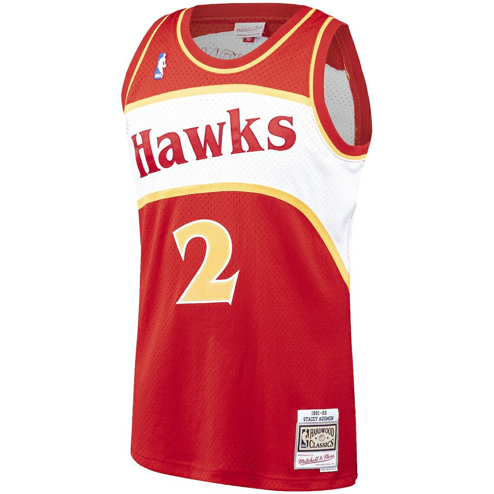 Mitchell & Ness - Stacey Augmon Atlanta Hawks 1991/92 Hardwood Classics Swingman Jersey - Red