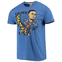 NBA - Stephen Curry Golden State Warriors Caricature Tri-Blend T-Shirt - Royal