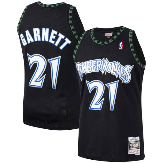 Kevin Garnett Minnesota Timberwolves Hardwood Classics Swingman Jersey - Black | NBA Jerseys