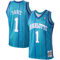 Mitchell & Ness - Baron Davis Charlotte Hornets 1999/00 Hardwood Classics Swingman Jersey - Teal