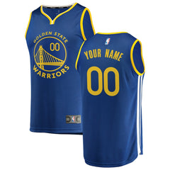 Fanatics - Golden State Warriors Youth 2019/20 Fast Break Custom Replica Jersey Royal - Icon Edition