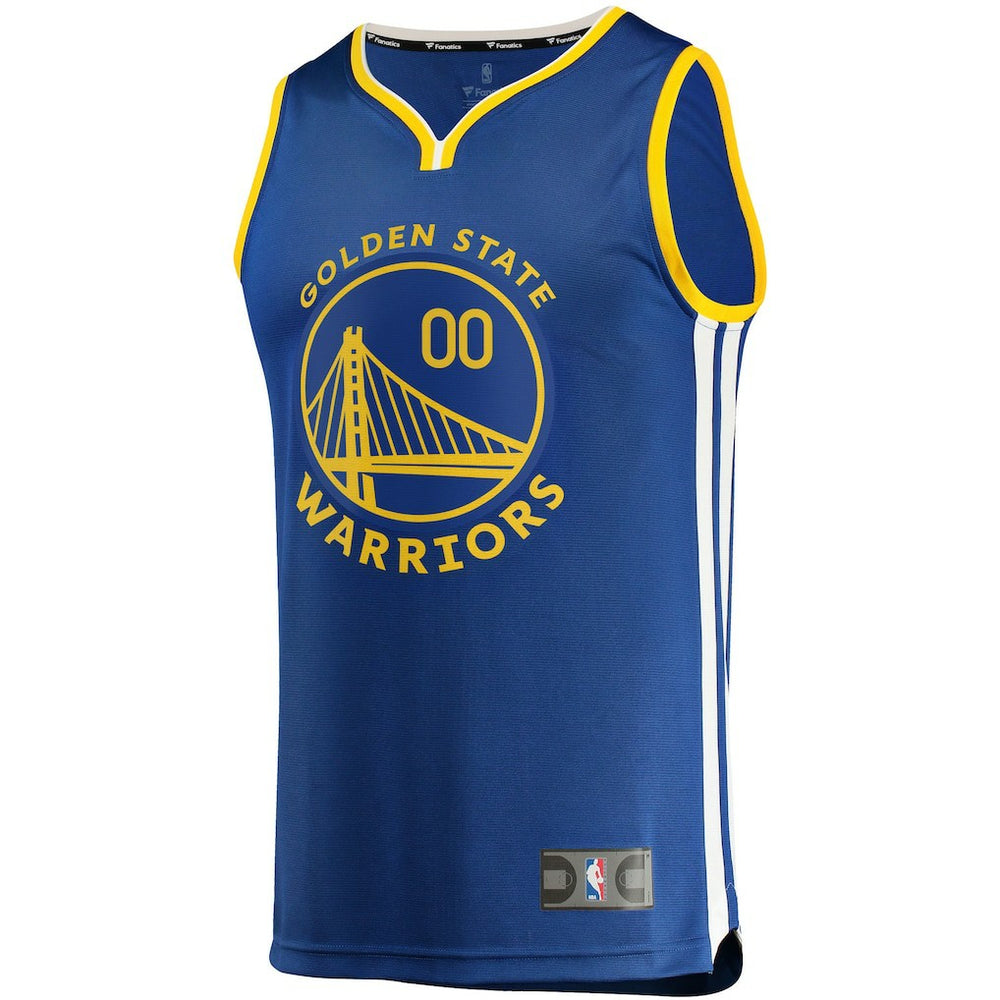Fanatics - Golden State Warriors Youth 2019/20 Fast Break Custom Replica Jersey Royal - Icon Edition