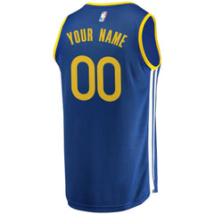 Fanatics - Golden State Warriors Youth 2019/20 Fast Break Custom Replica Jersey Royal - Icon Edition