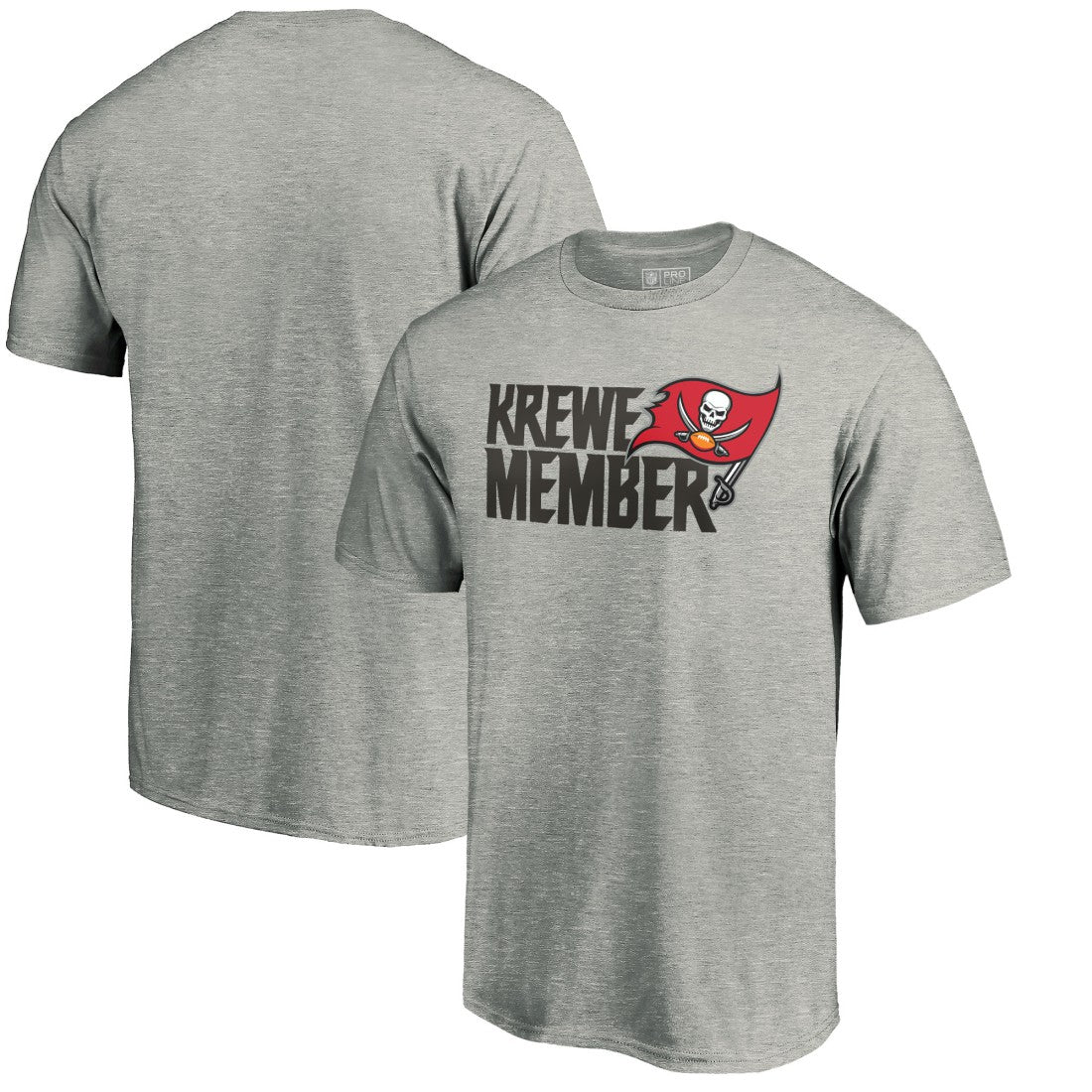 Tampa Bay Buccaneers Krewe Member T-Shirt Heathered Gray - NFL