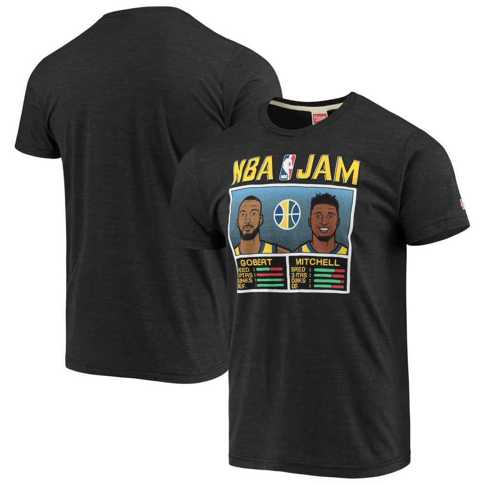 NBA - Donovan Mitchell & Rudy Gobert Utah Jazz NBA Jam T-Shirt - Charcoal