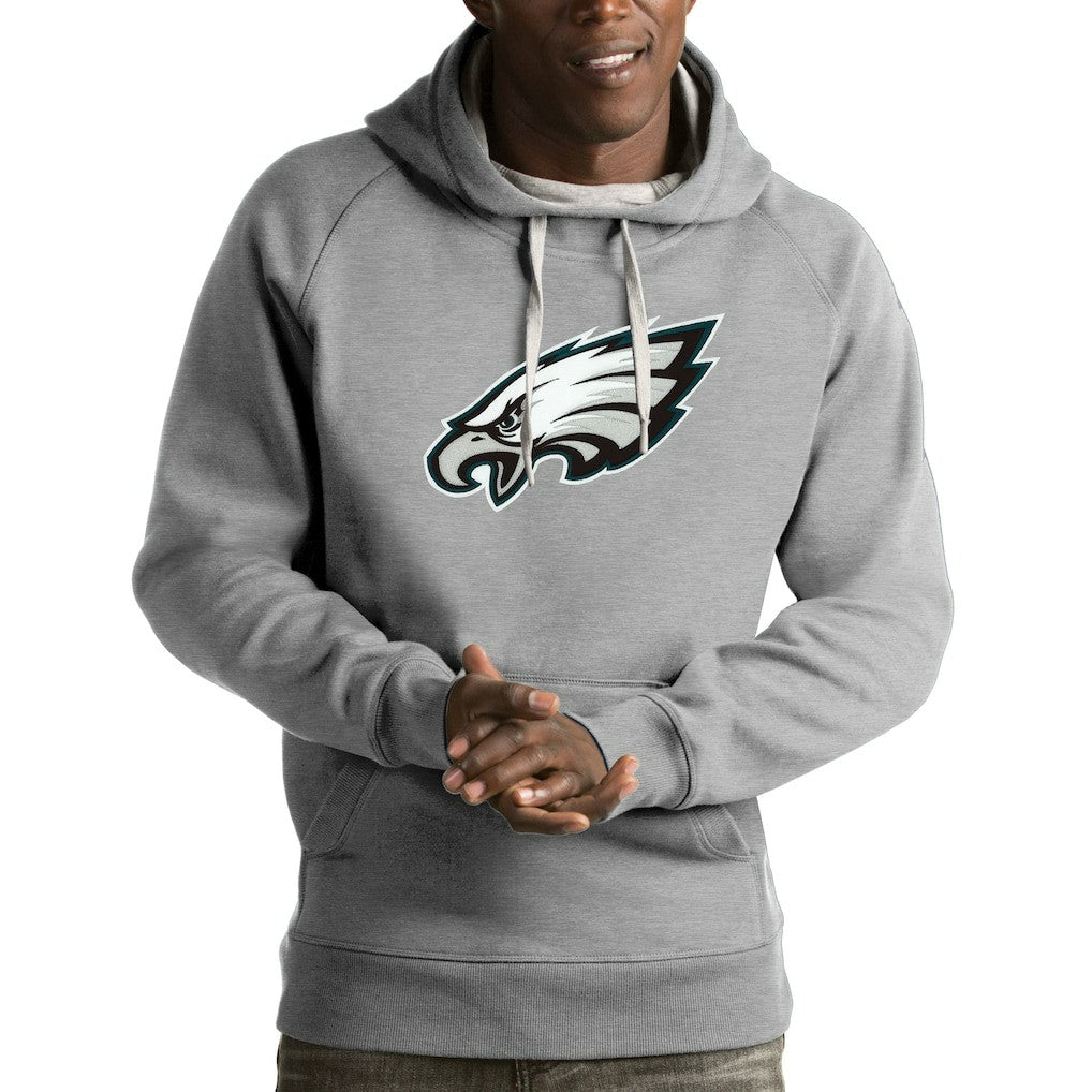 Philadelphia Eagles Antigua Victory Pullover Hoodie Heather Gray - NFL