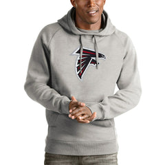 Atlanta Falcons Antigua Victory Pullover Hoodie Heather Gray - NFL
