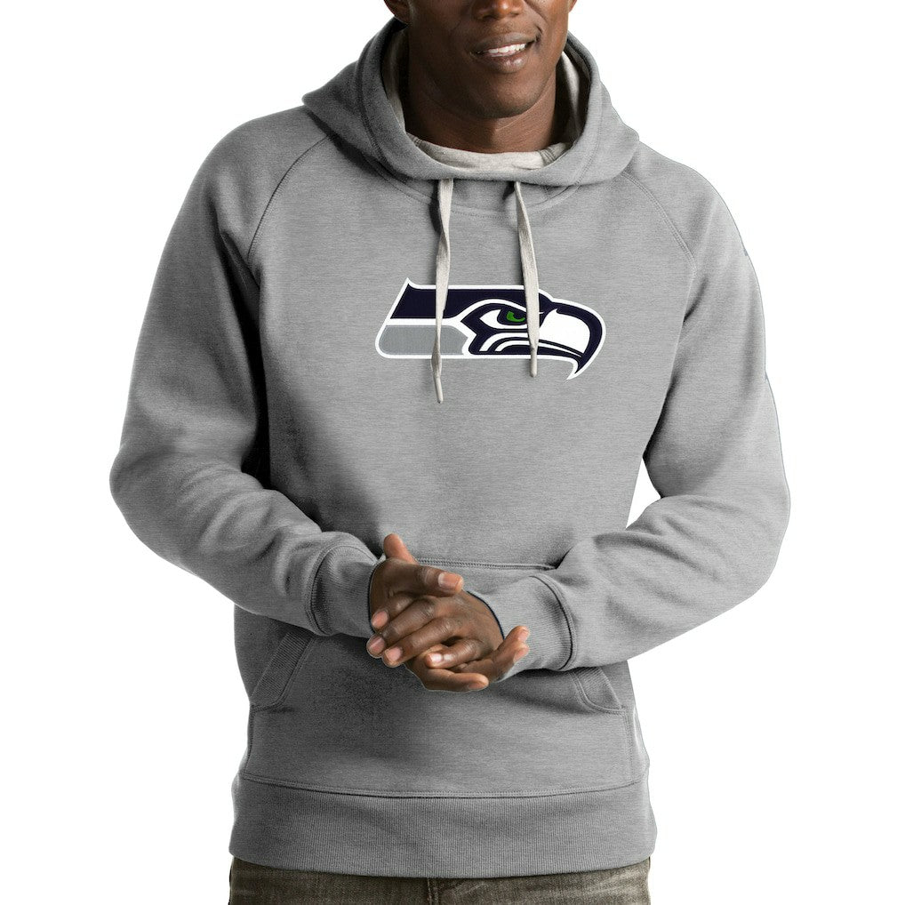 Seattle Seahawks Antigua Victory Pullover Hoodie Heather Gray - NFL