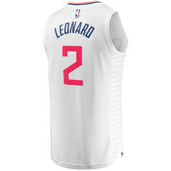 Fanatics - Kawhi Leonard LA Clippers Fast Break Replica Player Jersey - White - Association Edition