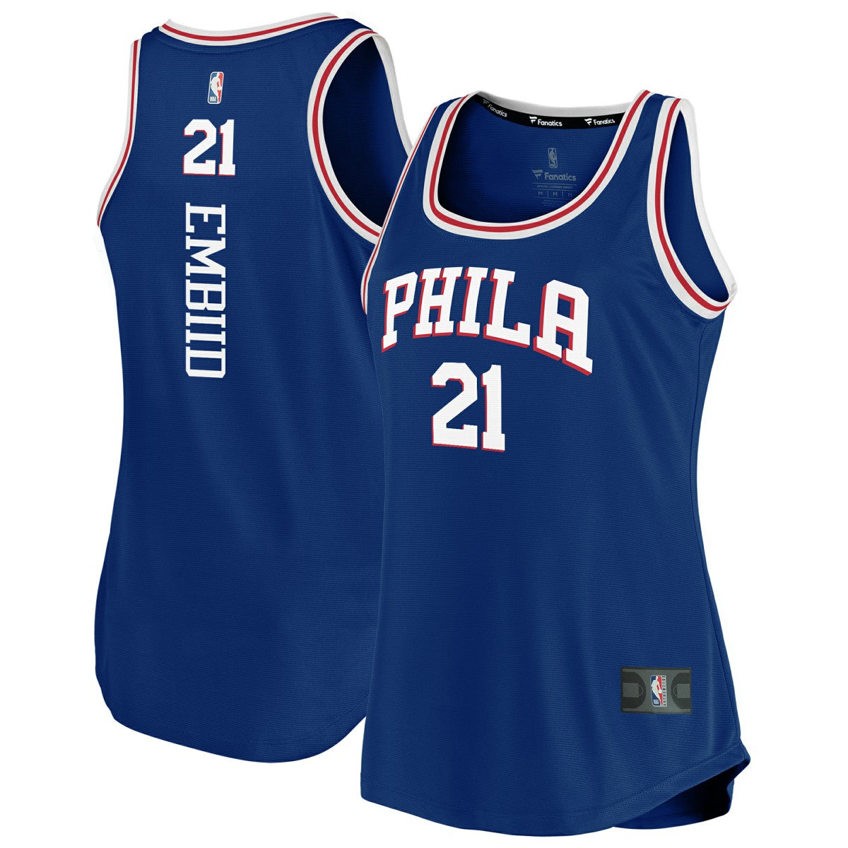 Joel Embiid Philadelphia 76ers Women's Fast Break Team Tank Jersey - Icon Edition - Royal | NBA Jerseys