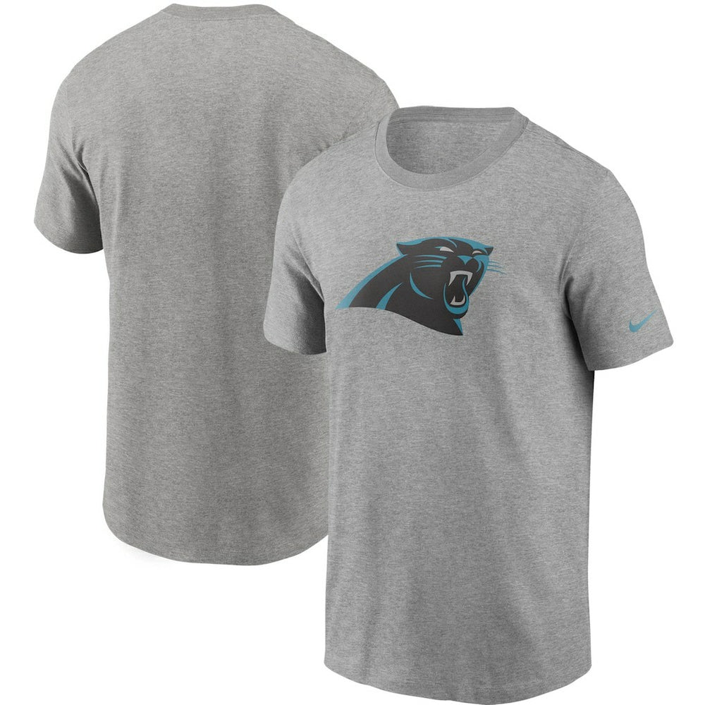 Carolina Panthers Primetime Logo Essential T-Shirt Heather Gray - Nike