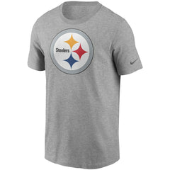 Pittsburgh Steelers Primetime Logo Essential T-Shirt Heather Gray - Nike