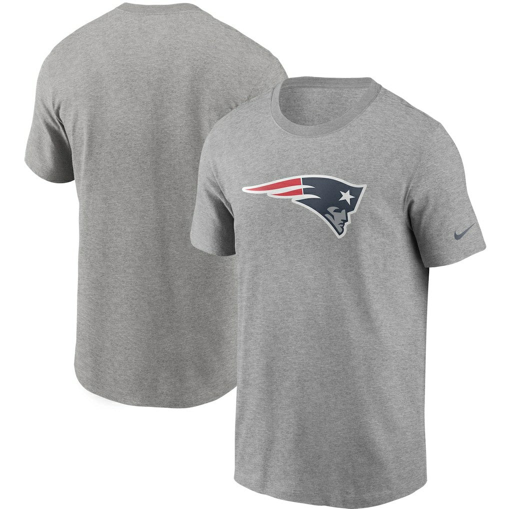 New England Patriots Primetime Logo Essential T-Shirt Heather Gray - Nike