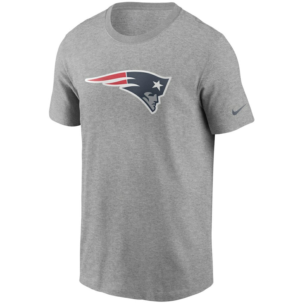 New England Patriots Primetime Logo Essential T-Shirt Heather Gray - Nike