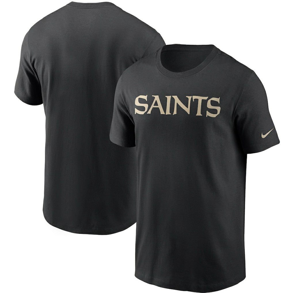 New Orleans Saints Team Wordmark T-Shirt Black - Nike