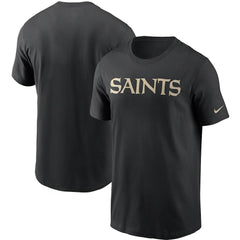 New Orleans Saints Team Wordmark T-Shirt Black - Nike