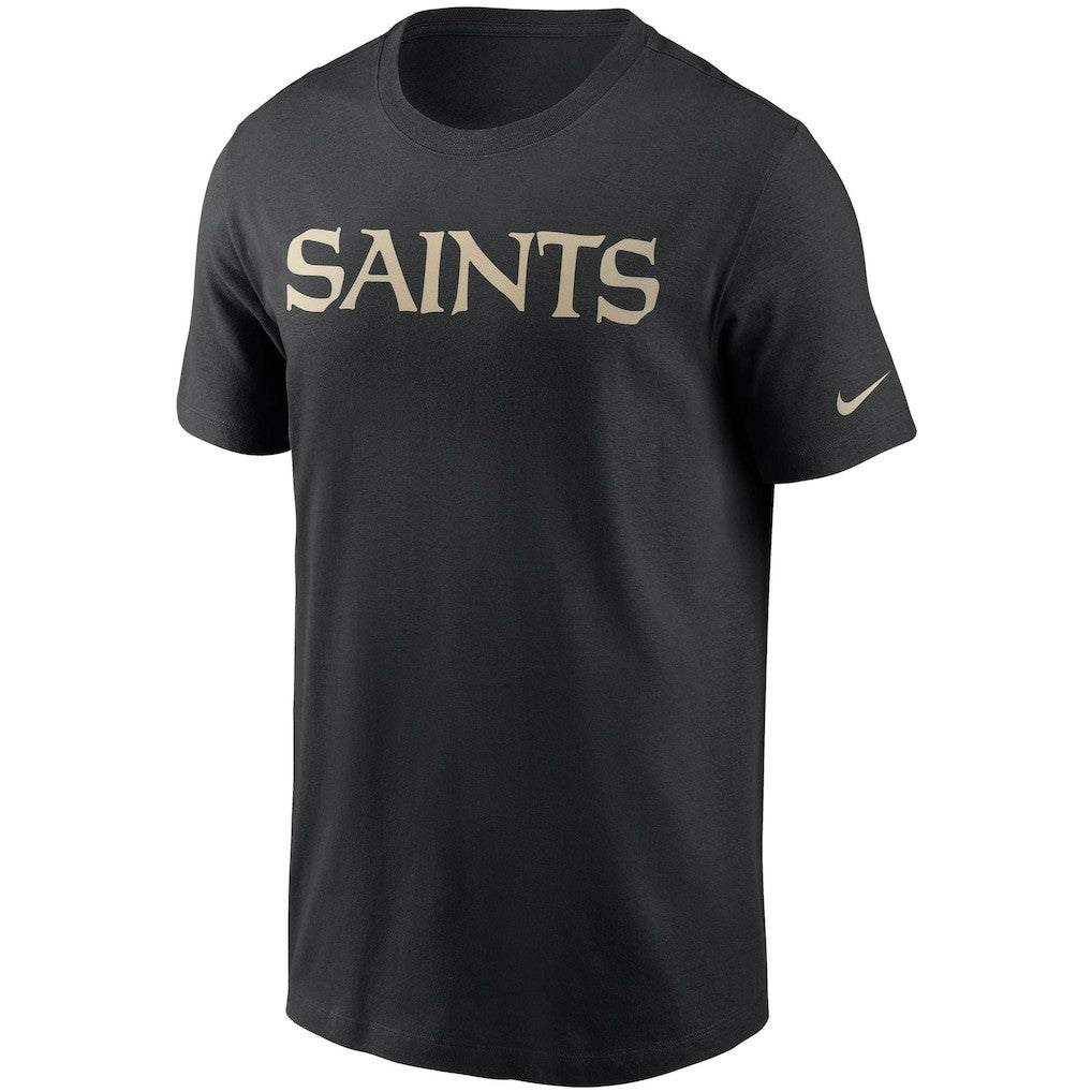 New Orleans Saints Team Wordmark T-Shirt Black - Nike