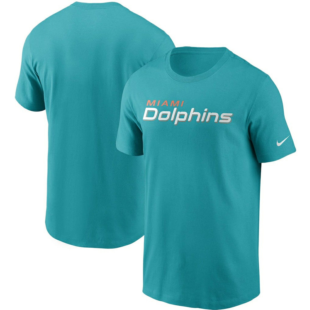 Miami Dolphins Team Wordmark T-Shirt Aqua - Nike