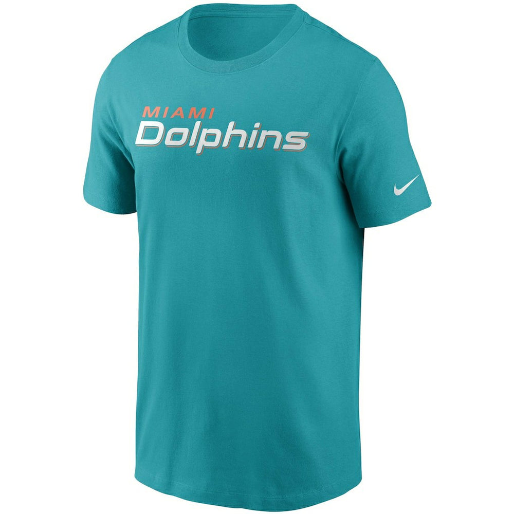 Miami Dolphins Team Wordmark T-Shirt Aqua - Nike