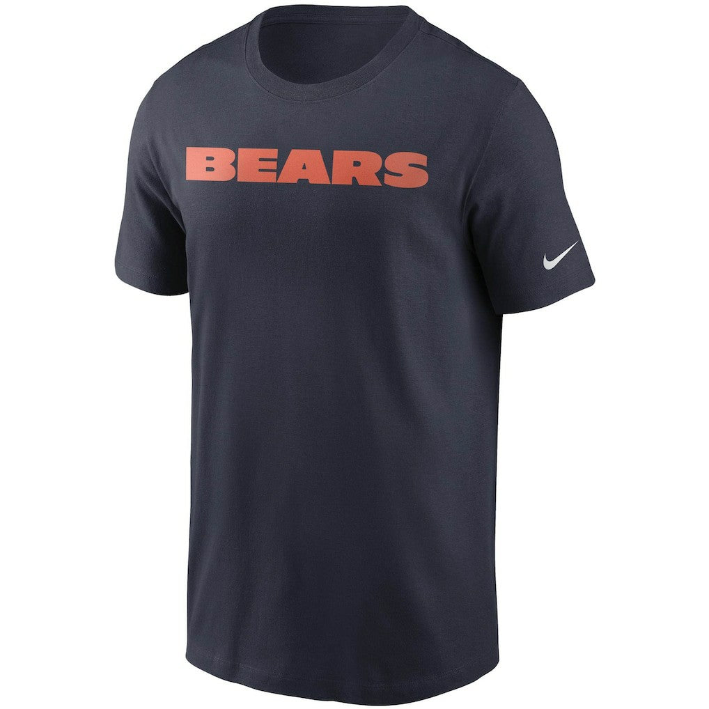 Chicago Bears Team Wordmark T-Shirt Navy - Nike