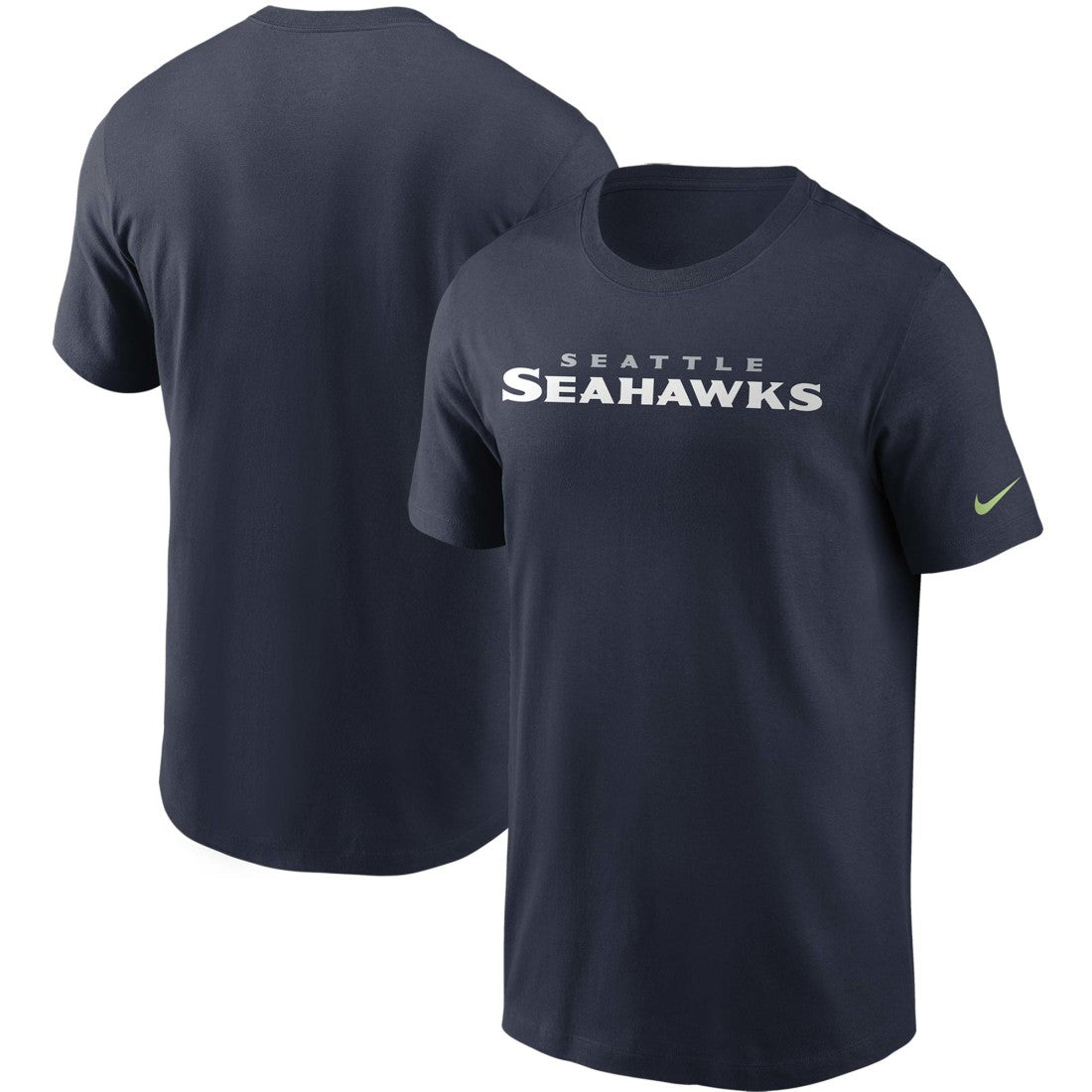Seattle Seahawks Team Wordmark T-Shirt College Navy - Nike