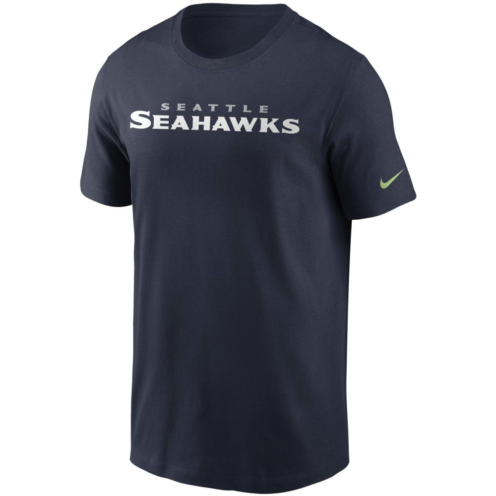 Seattle Seahawks Team Wordmark T-Shirt College Navy - Nike