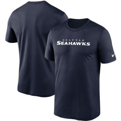 Seattle Seahawks Wordmark Legend Performance T-Shirt College Navy - Nike