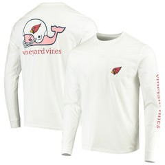 Arizona Cardinals Vineyard Vines Whale Helmet Long Sleeve T-Shirt White - NFL