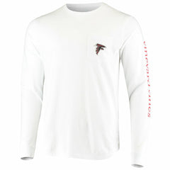 Atlanta Falcons Vineyard Vines Whale Helmet Long Sleeve T-Shirt White - NFL