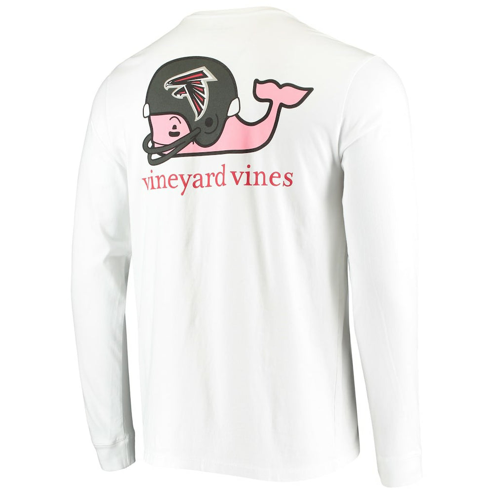 Atlanta Falcons Vineyard Vines Whale Helmet Long Sleeve T-Shirt White - NFL