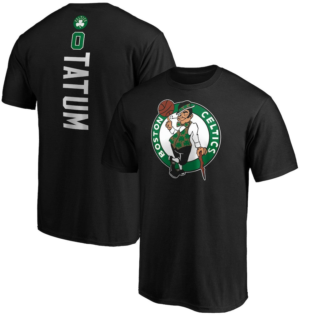 NBA - Jayson Tatum Boston Celtics Team Playmaker Name & Number T-Shirt - Black