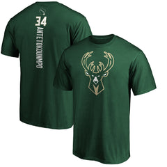 NBA - Giannis Antetokounmpo Milwaukee Bucks Team Playmaker Name & Number T-Shirt - Hunter Green