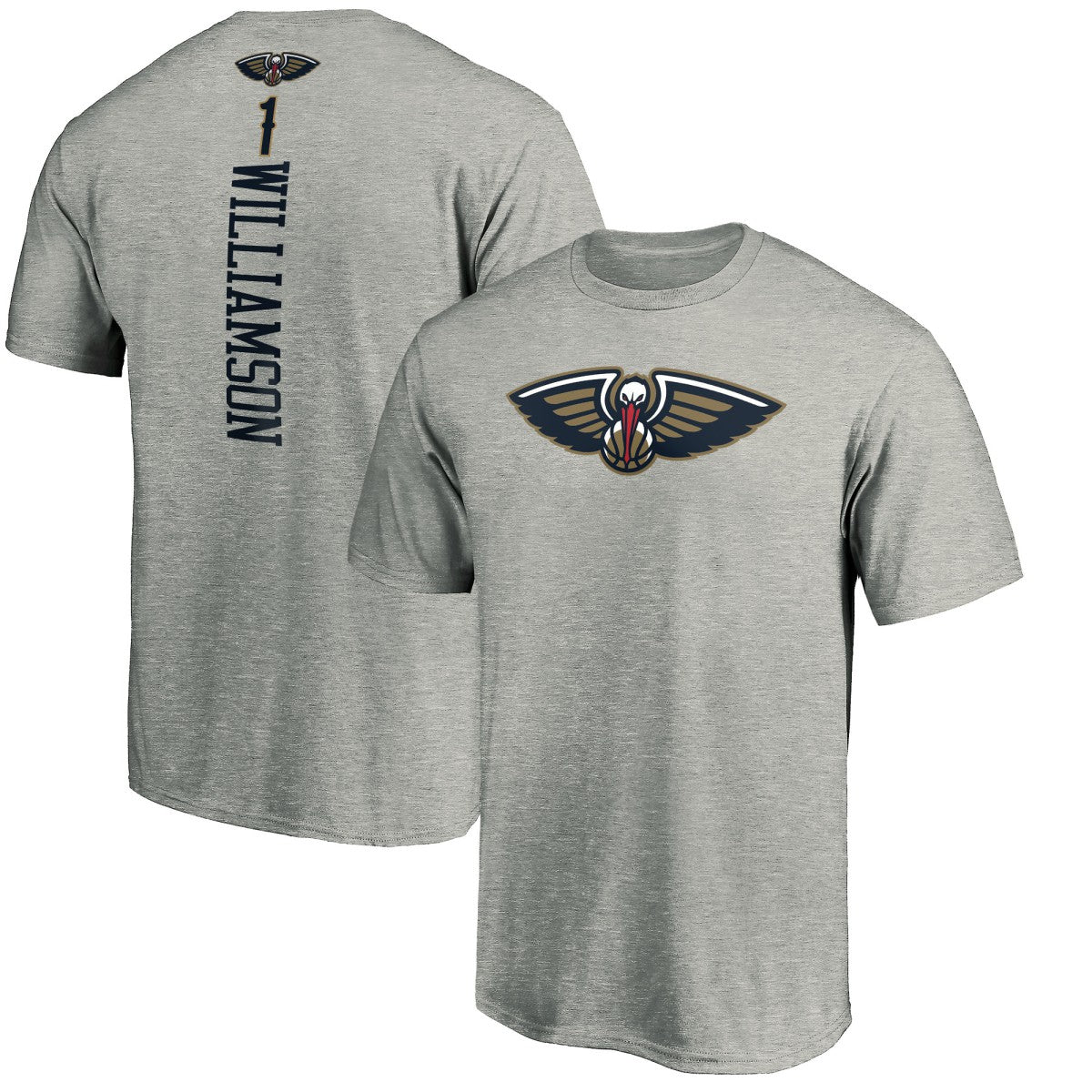 NBA - Zion Williamson New Orleans Pelicans Playmaker Name & Number Team T-Shirt - Heathered Gray
