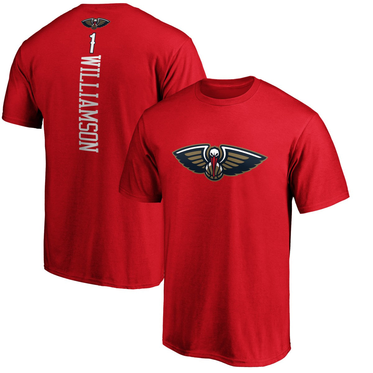 NBA - Zion Williamson New Orleans Pelicans Playmaker Name & Number Team T-Shirt - Red