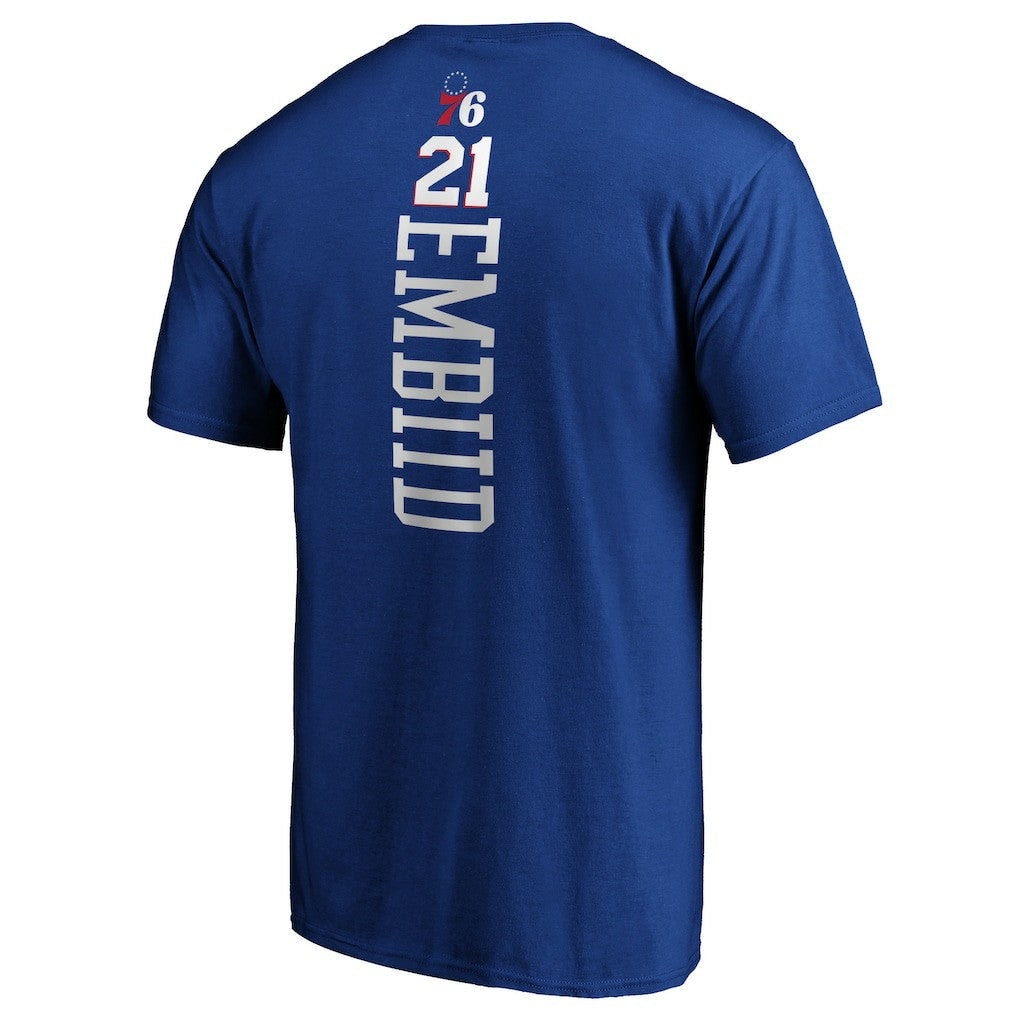 NBA - Joel Embiid Philadelphia 76ers Team Playmaker Name & Number T-Shirt - Royal