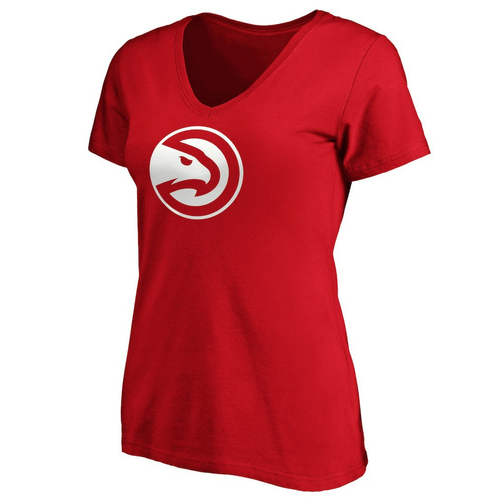 NBA - Trae Young Atlanta Hawks Women's Playmaker Name & Number V-Neck T-Shirt - Red
