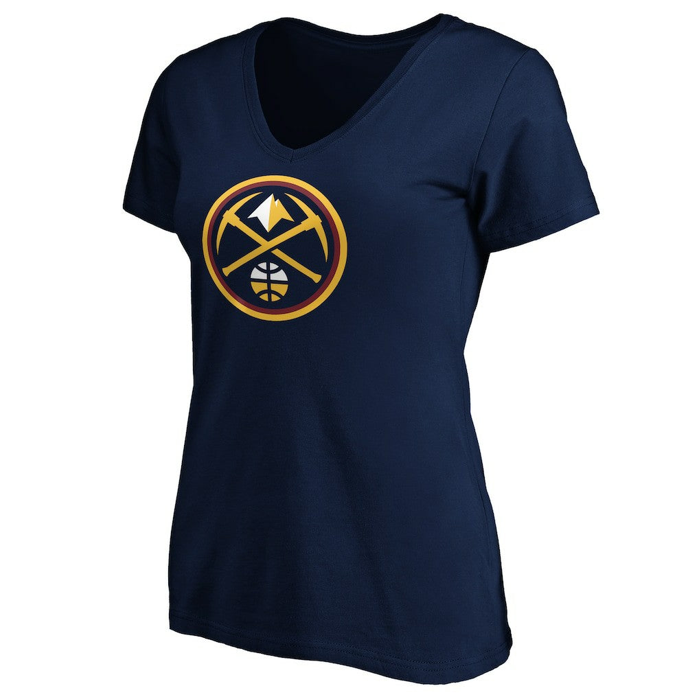 NBA - Nikola Jokic Denver Nuggets Women's Playmaker Name & Number V-Neck T-Shirt - Navy