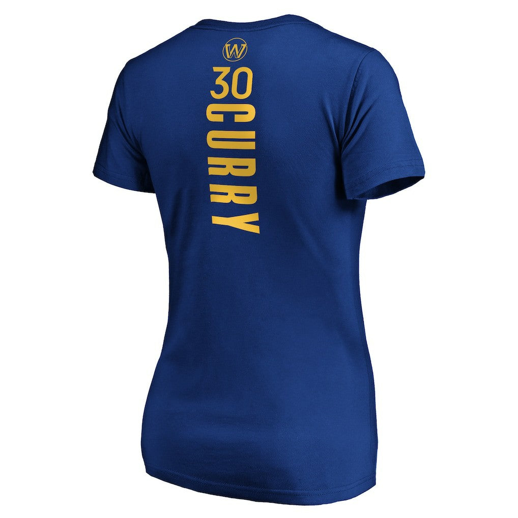 NBA - Stephen Curry Golden State Warriors Women's Playmaker Name & Number V-Neck T-Shirt - Royal