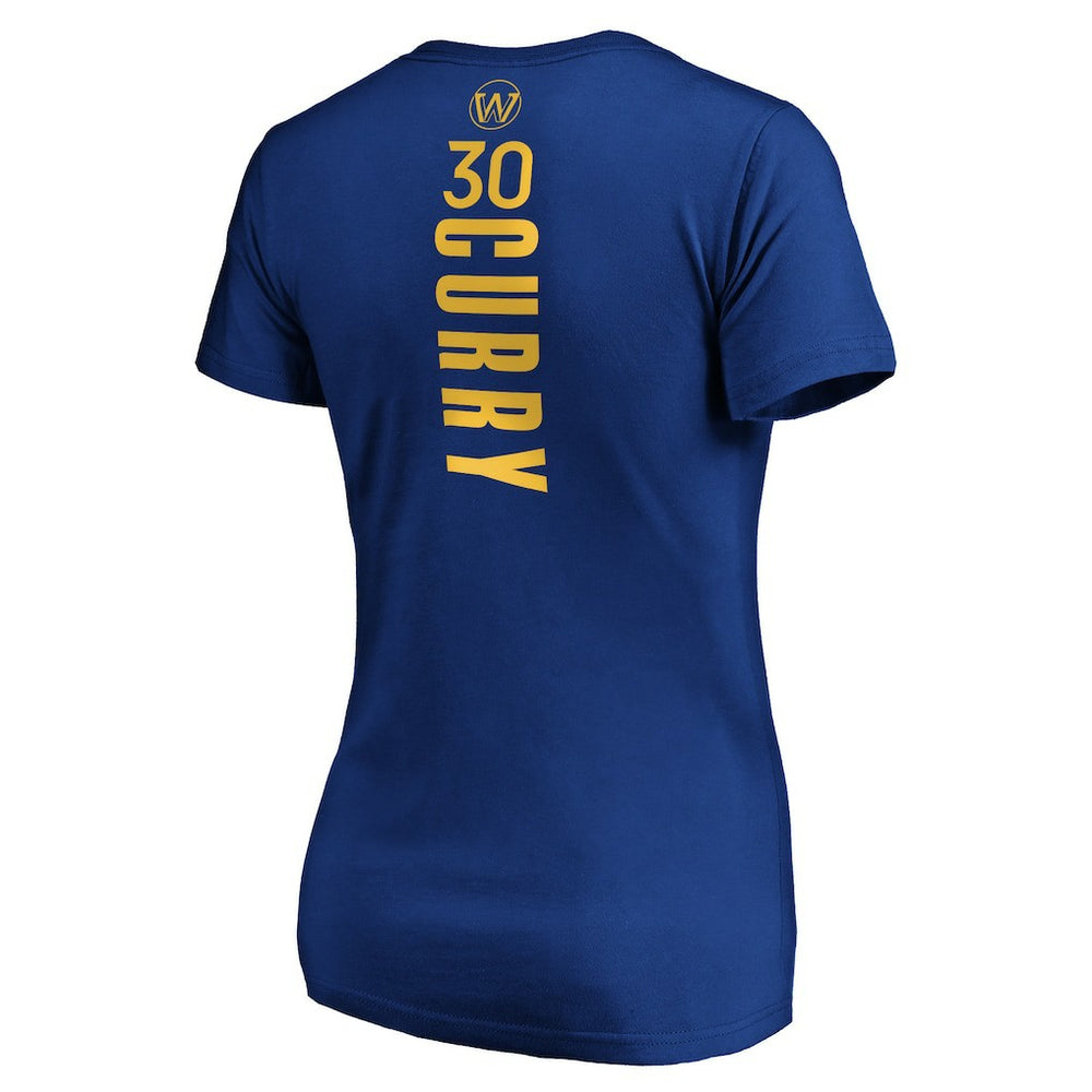 NBA - Stephen Curry Golden State Warriors Women's Playmaker Name & Number V-Neck T-Shirt - Royal