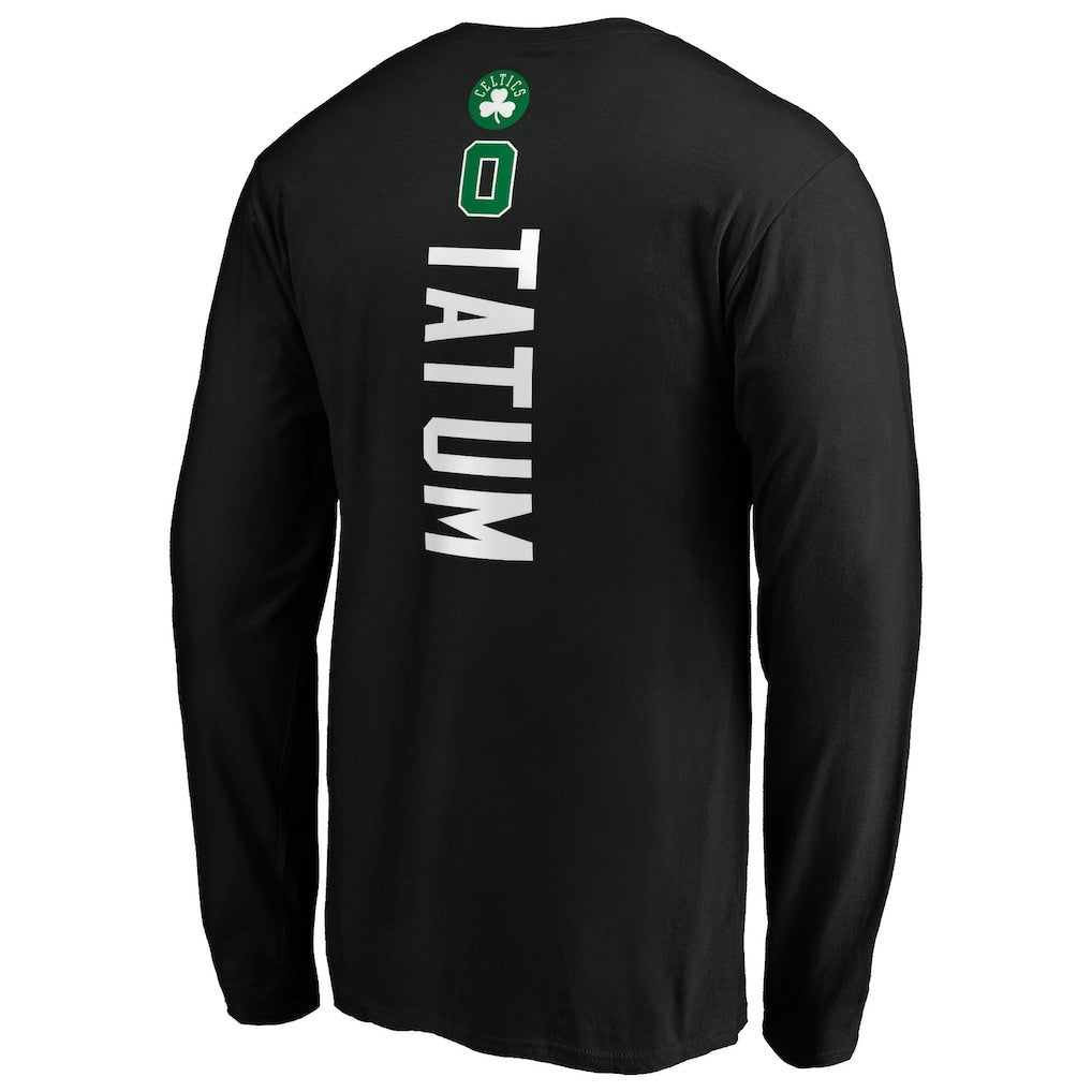 NBA - Jayson Tatum Boston Celtics Playmaker Name & Number Long Sleeve T-Shirt - Black