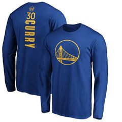 NBA - Stephen Curry Golden State Warriors Playmaker Name & Number Long Sleeve T-Shirt - Royal