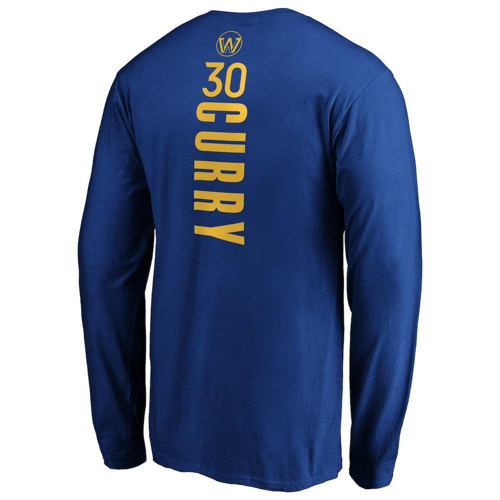 NBA - Stephen Curry Golden State Warriors Playmaker Name & Number Long Sleeve T-Shirt - Royal