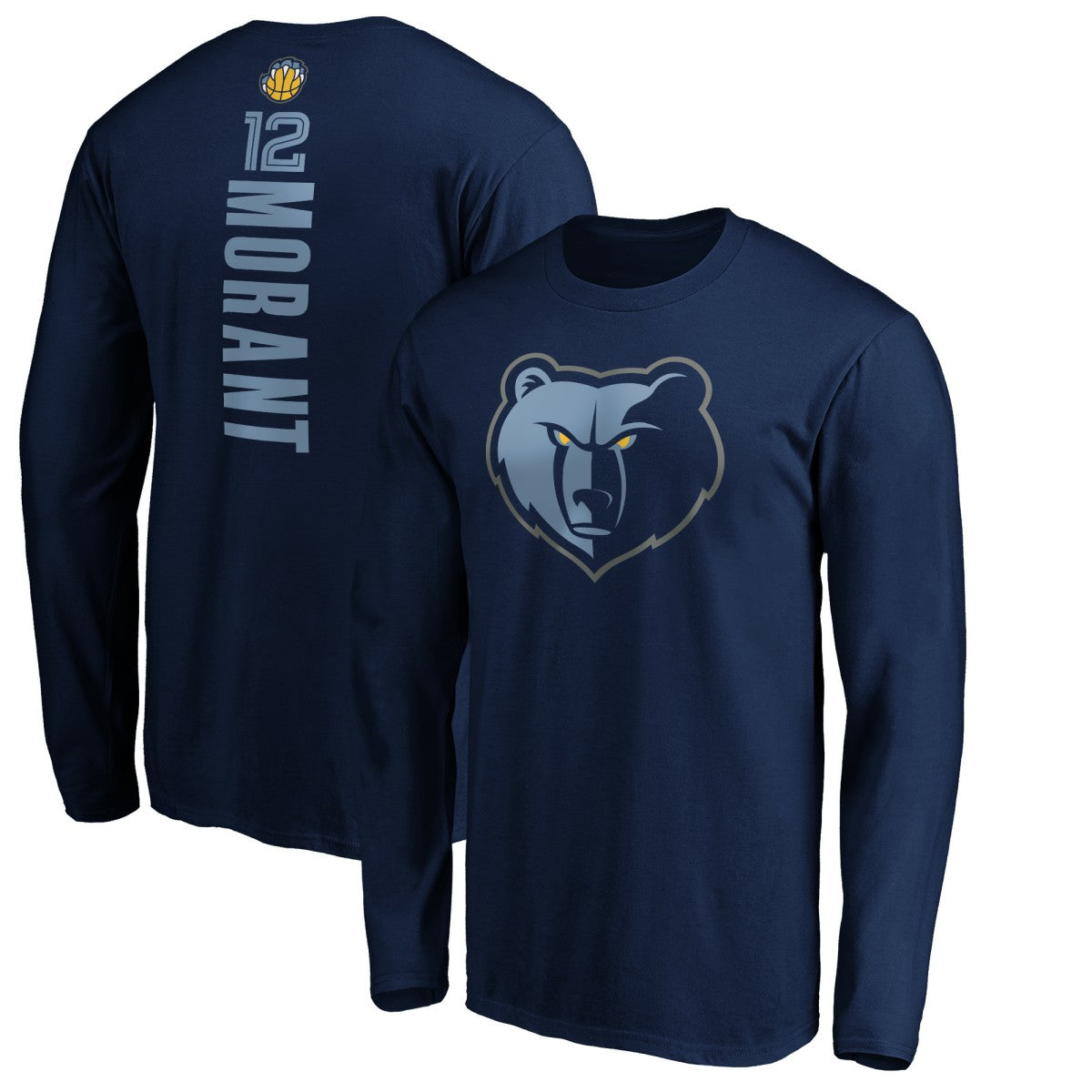 NBA - Ja Morant Memphis Grizzlies Playmaker Name & Number Long Sleeve T-Shirt - Navy