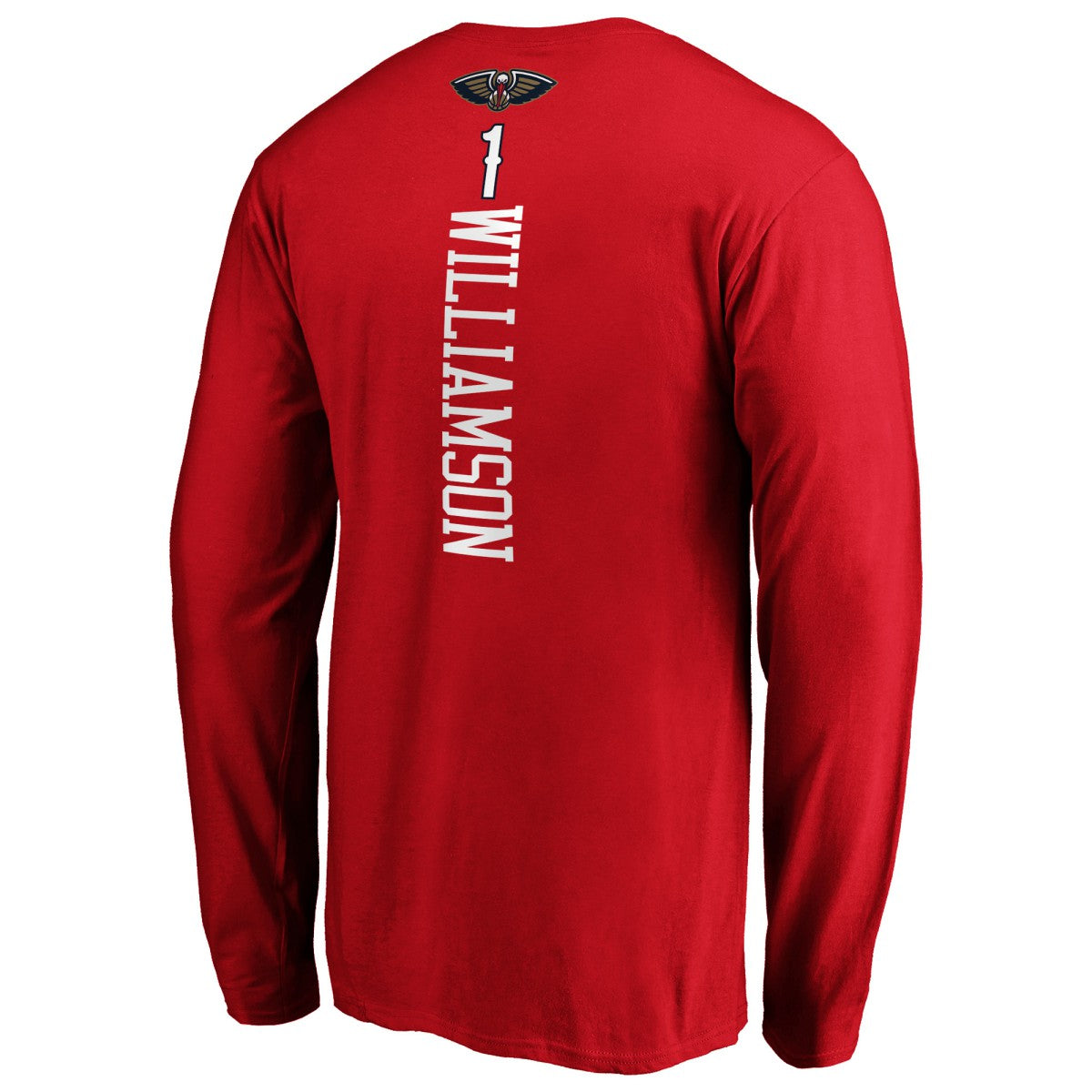 NBA - Zion Williamson New Orleans Pelicans Playmaker Name & Number Long Sleeve T-Shirt - Red