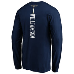 NBA - Zion Williamson New Orleans Pelicans Playmaker Name & Number Long Sleeve T-Shirt - Navy