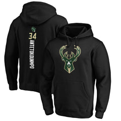 NBA - Giannis Antetokounmpo Milwaukee Bucks Playmaker Name & Number Pullover Hoodie - Black