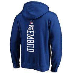 NBA - Joel Embiid Philadelphia 76ers Playmaker Name & Number Pullover Hoodie - Royal