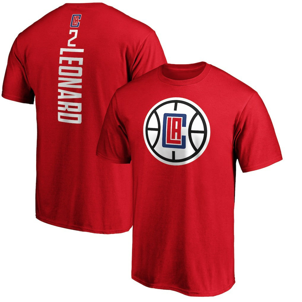 Fanatics - Kawhi Leonard LA Clippers Team Playmaker Name & Number T-Shirt - Red