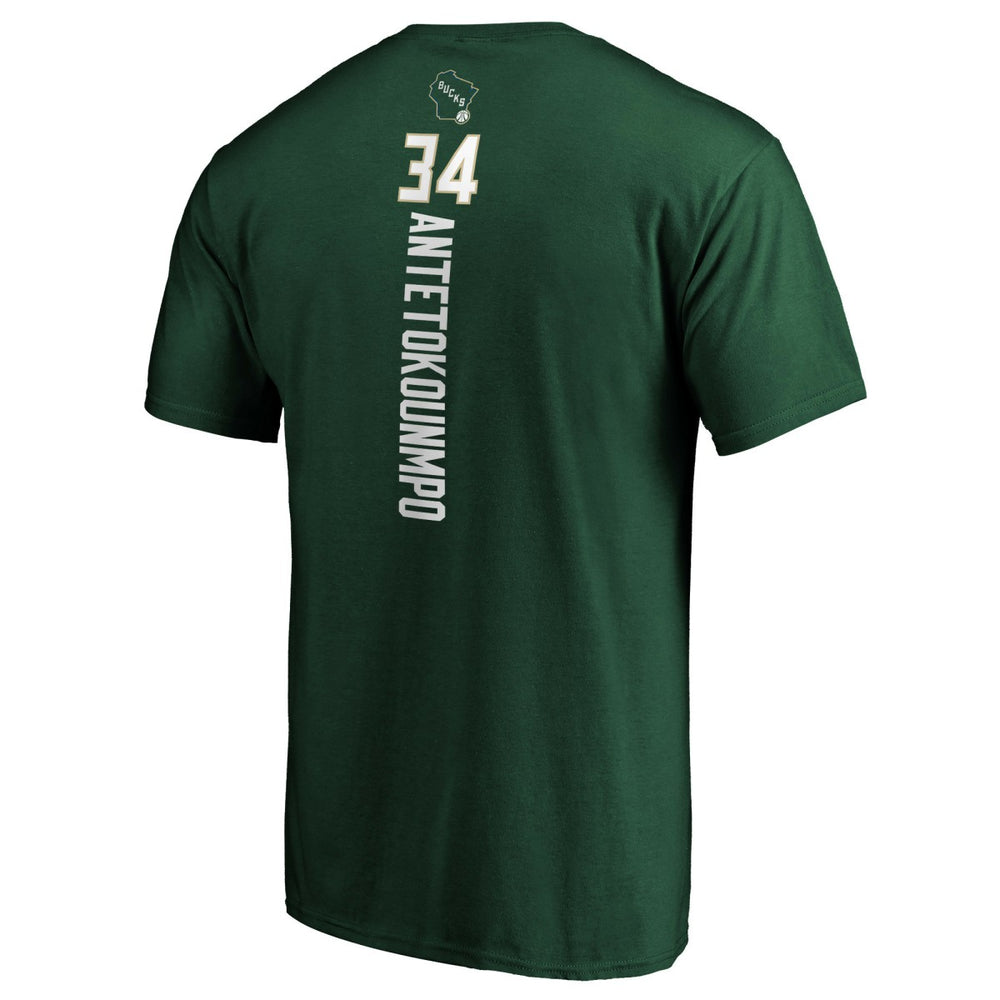 Fanatics - Giannis Antetokounmpo Milwaukee Bucks Playmaker Name & Number T-Shirt - Hunter Green
